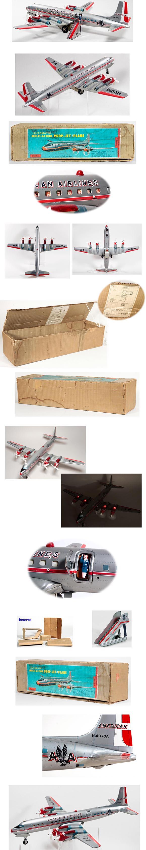 c.1960 Yonezawa American Airlines Plane in Original Box